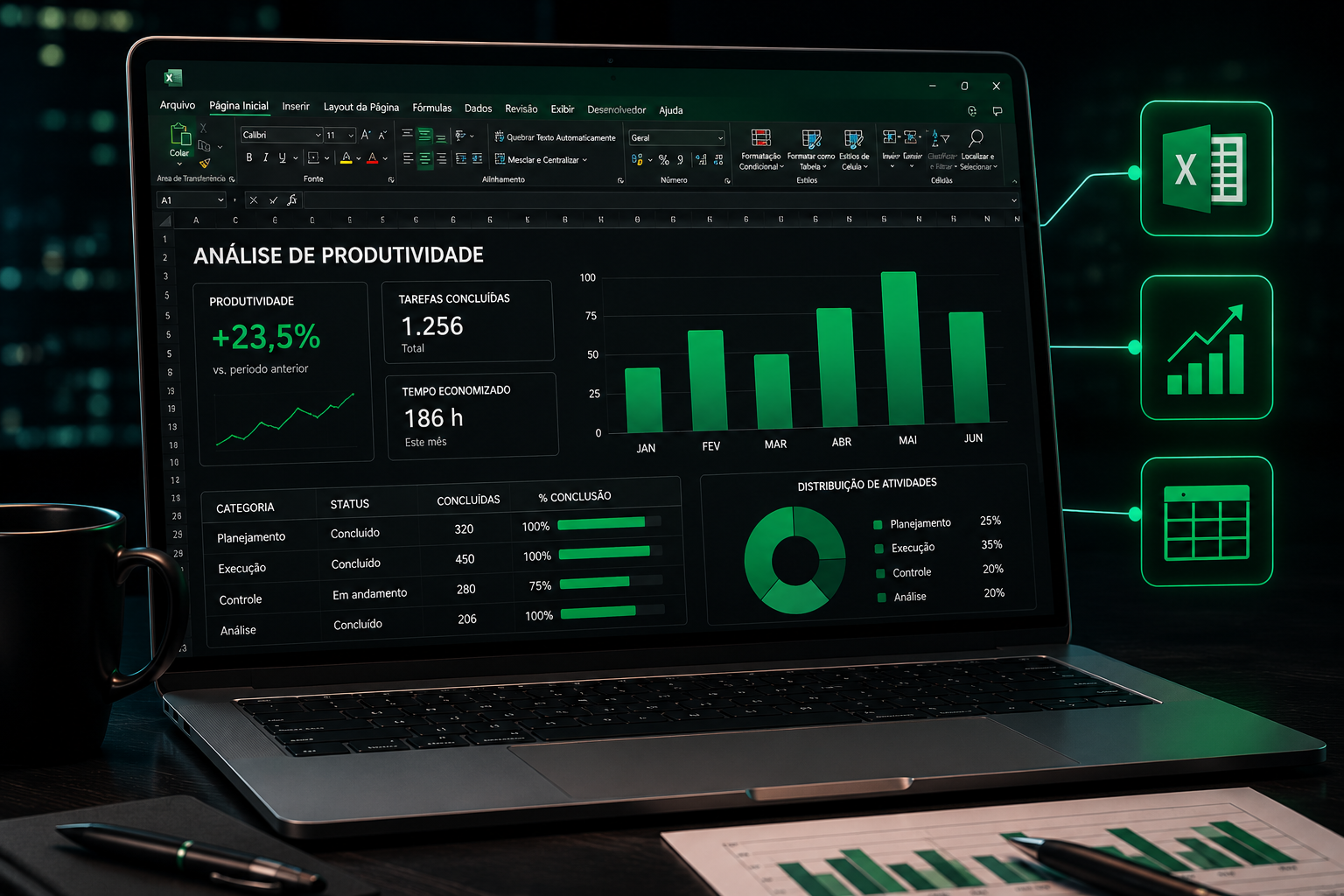 Planilha profissional do Excel