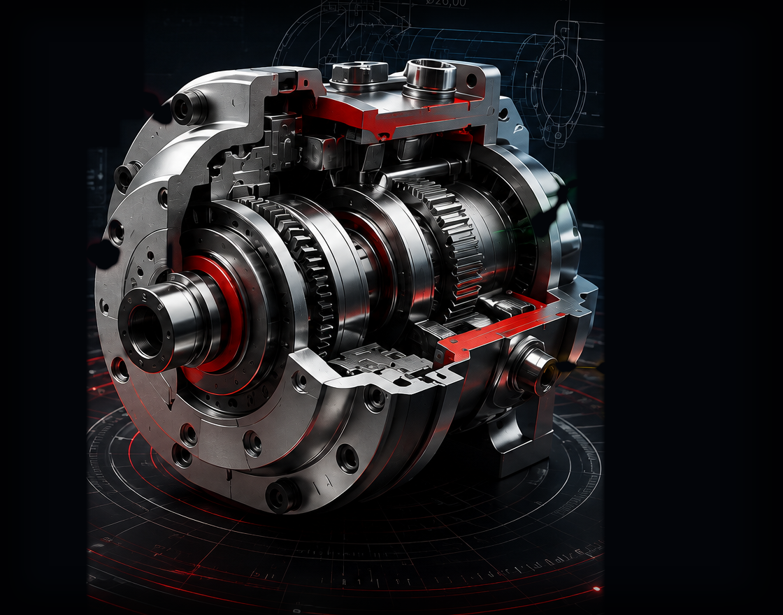 Conjunto mecânico modelado em 3D no SolidWorks